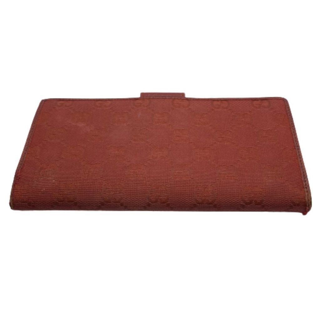 Authentic GUCCI Red Canvas & Leather Long Slim Wallet - Picture 2 of 14
